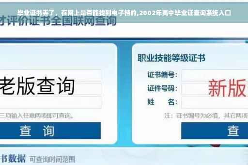 毕业证书丢了，在网上是否能找到电子档的,2002年高中毕业证查询系统入口