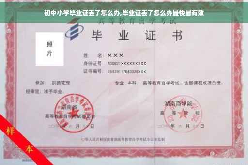 初中小学毕业证丢了怎么办,毕业证丢了怎么办最快最有效