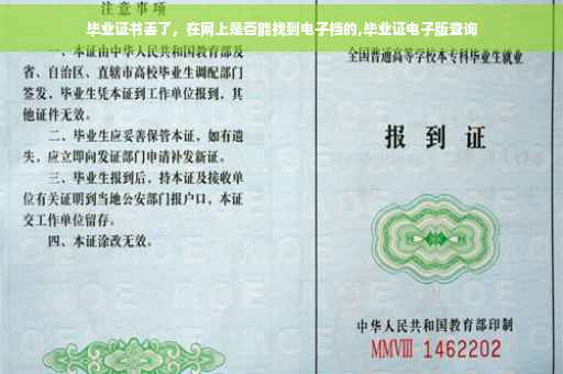 毕业证书丢了，在网上是否能找到电子档的,毕业证电子版查询