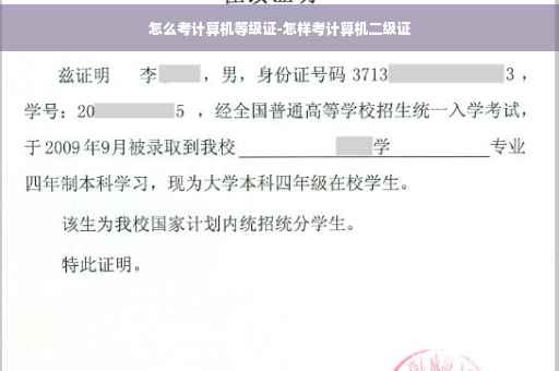 怎么考计算机等级证-怎样考计算机二级证