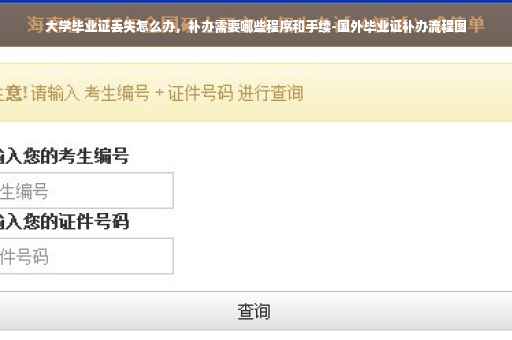 大学毕业证丢失怎么办，补办需要哪些程序和手续-国外毕业证补办流程图