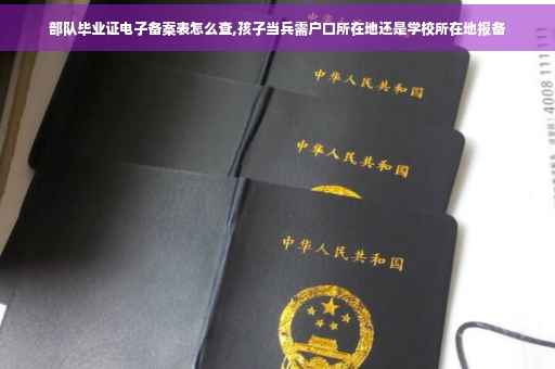 部队毕业证电子备案表怎么查,孩子当兵需户口所在地还是学校所在地报备