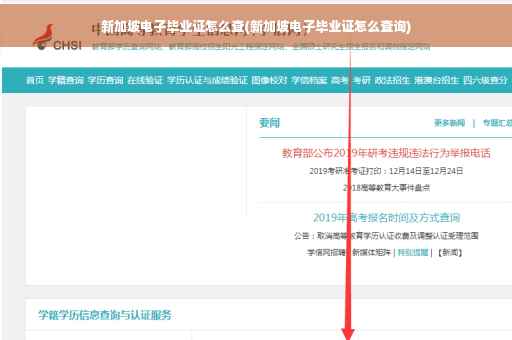 新加坡电子毕业证怎么查(新加坡电子毕业证怎么查询)