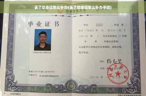 丢了毕业证怎么补办(丢了毕业证怎么补办手续)