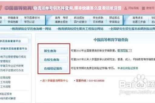 物流运单号码怎样查询,顺丰快递怎么查看运单详情