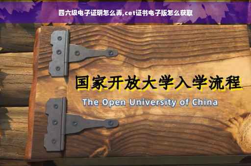 四六级电子证明怎么弄,cet证书电子版怎么获取