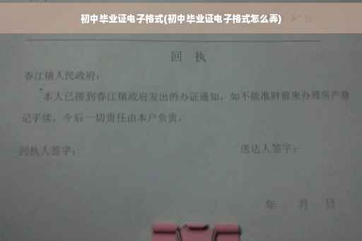 初中毕业证电子格式(初中毕业证电子格式怎么弄)