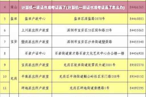 计算机一级证书准考证丢了(计算机一级证书准考证丢了怎么办)