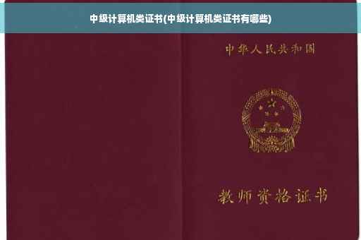 中级计算机类证书(中级计算机类证书有哪些)