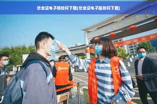 毕业证电子档如何下载(毕业证电子版如何下载)