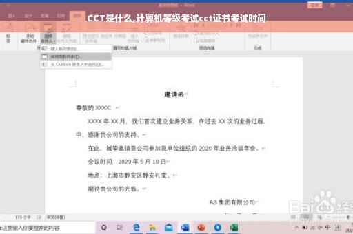 CCT是什么,计算机等级考试cct证书考试时间