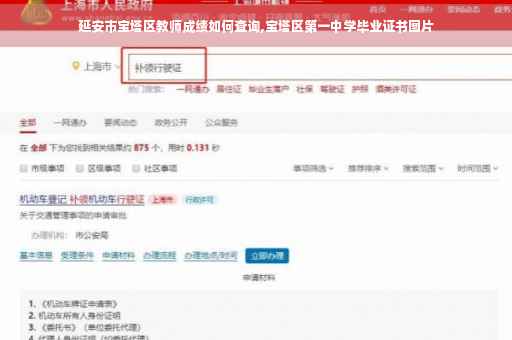 延安市宝塔区教师成绩如何查询,宝塔区第一中学毕业证书图片