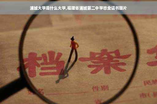 浦城大学是什么大学,福建省浦城第二中学毕业证书图片