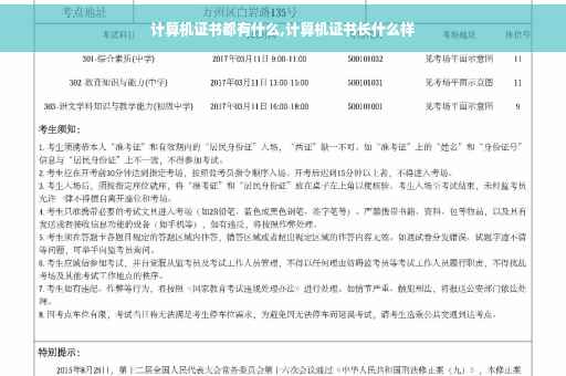 计算机证书都有什么,计算机证书长什么样