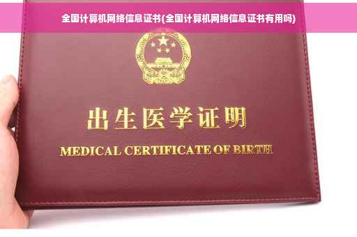 全国计算机网络信息证书(全国计算机网络信息证书有用吗)