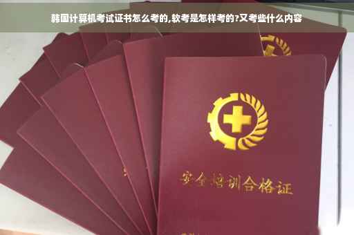 韩国计算机考试证书怎么考的,软考是怎样考的?又考些什么内容
