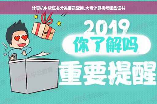 计算机中级证书分类目录查询,大专计算机考哪些证书