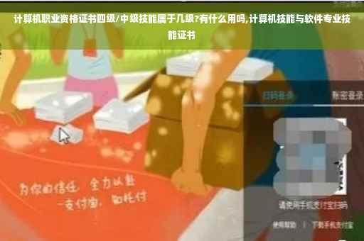 计算机职业资格证书四级/中级技能属于几级?有什么用吗,计算机技能与软件专业技能证书