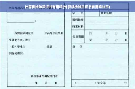 计算机检验员证书有用吗(计算机检验员证书有用吗知乎)