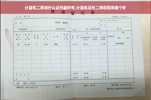 计算机二级选什么证书最好考,计算机证书二级和四级哪个好