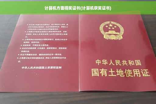 计算机方面得奖证书(计算机获奖证书)