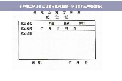 计算机二级证书 出证时间查询,国家一级计算机证书通过时间