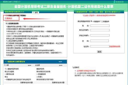 全国计算机等级考试二级含金量排名-计算机国二证书用途是什么意思