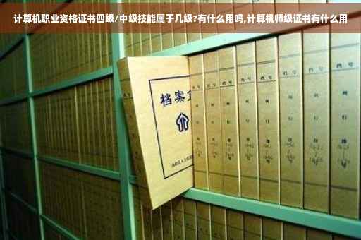 计算机职业资格证书四级/中级技能属于几级?有什么用吗,计算机师级证书有什么用