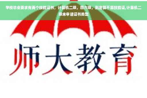 学校毕业要求有两个技能证书，计算机二级，四六级，到底算不算技能证,计算机二级未申请证书类型