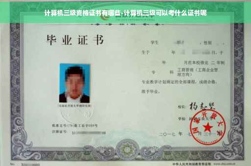 计算机三级资格证书有哪些-计算机三级可以考什么证书呢