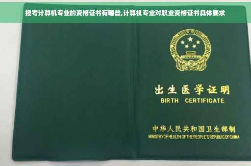 报考计算机专业的资格证书有哪些,计算机专业对职业资格证书具体要求