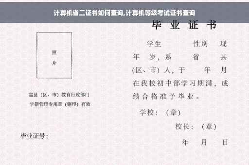 计算机省二证书如何查询,计算机等级考试证书查询