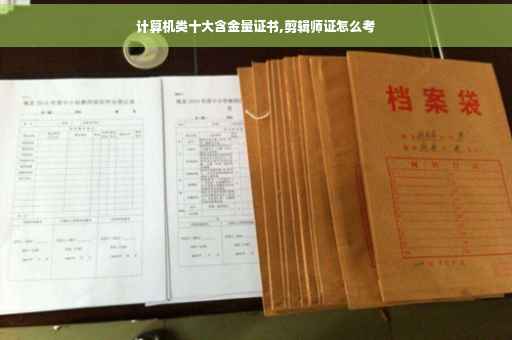 计算机类十大含金量证书,剪辑师证怎么考