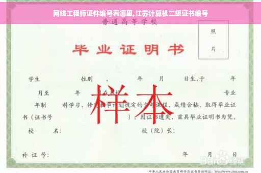 网络工程师证件编号看哪里,江苏计算机二级证书编号