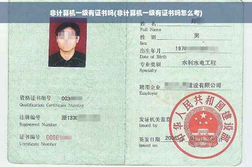 非计算机一级有证书吗(非计算机一级有证书吗怎么考)