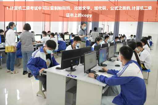 1.计算机二级考试中可以复制粘贴吗，比如文字，域代码，公式之类的,计算机二级证书上的copy