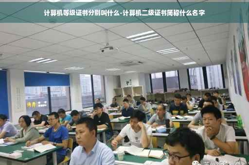 计算机等级证书分别叫什么-计算机二级证书简称什么名字