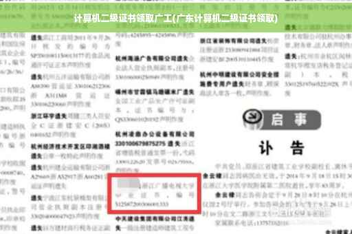 计算机二级证书领取广工(广东计算机二级证书领取)