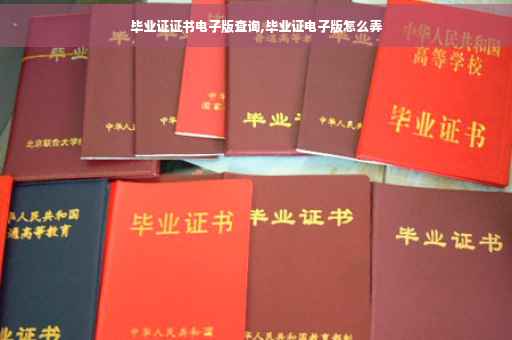 毕业证证书电子版查询,毕业证电子版怎么弄
