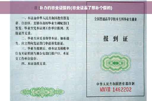 补办的毕业证假的(毕业证丢了想补个假的)