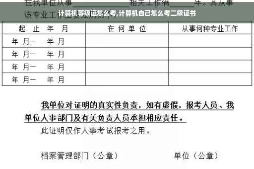 计算机等级证怎么考,计算机自己怎么考二级证书