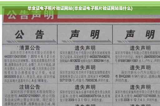 毕业证电子照片验证网站(毕业证电子照片验证网站是什么)