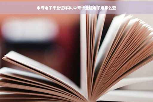 中专电子毕业证样本,中专毕业证电子版怎么查