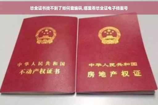 毕业证书找不到了如何查编码,哪里看毕业证电子档案号