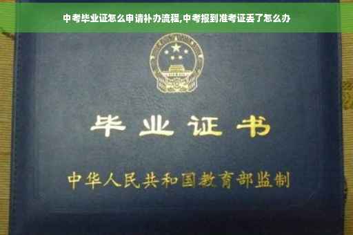 中考毕业证怎么申请补办流程,中考报到准考证丢了怎么办