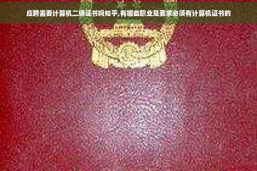 应聘需要计算机二级证书吗知乎,有哪些职业是要求必须有计算机证书的 应聘需要计算机二级证书吗知乎,有哪些职业是要求必须有计算机证书的