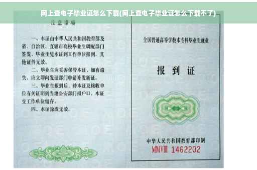 网上查电子毕业证怎么下载(网上查电子毕业证怎么下载不了)