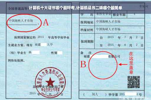 计算机十大证书哪个最好考,计算机证书二级哪个最简单