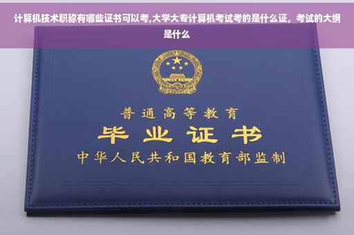 计算机技术职称有哪些证书可以考,大学大专计算机考试考的是什么证，考试的大纲是什么