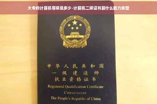 大专的计算机等级是多少-计算机二级证书算什么能力类型